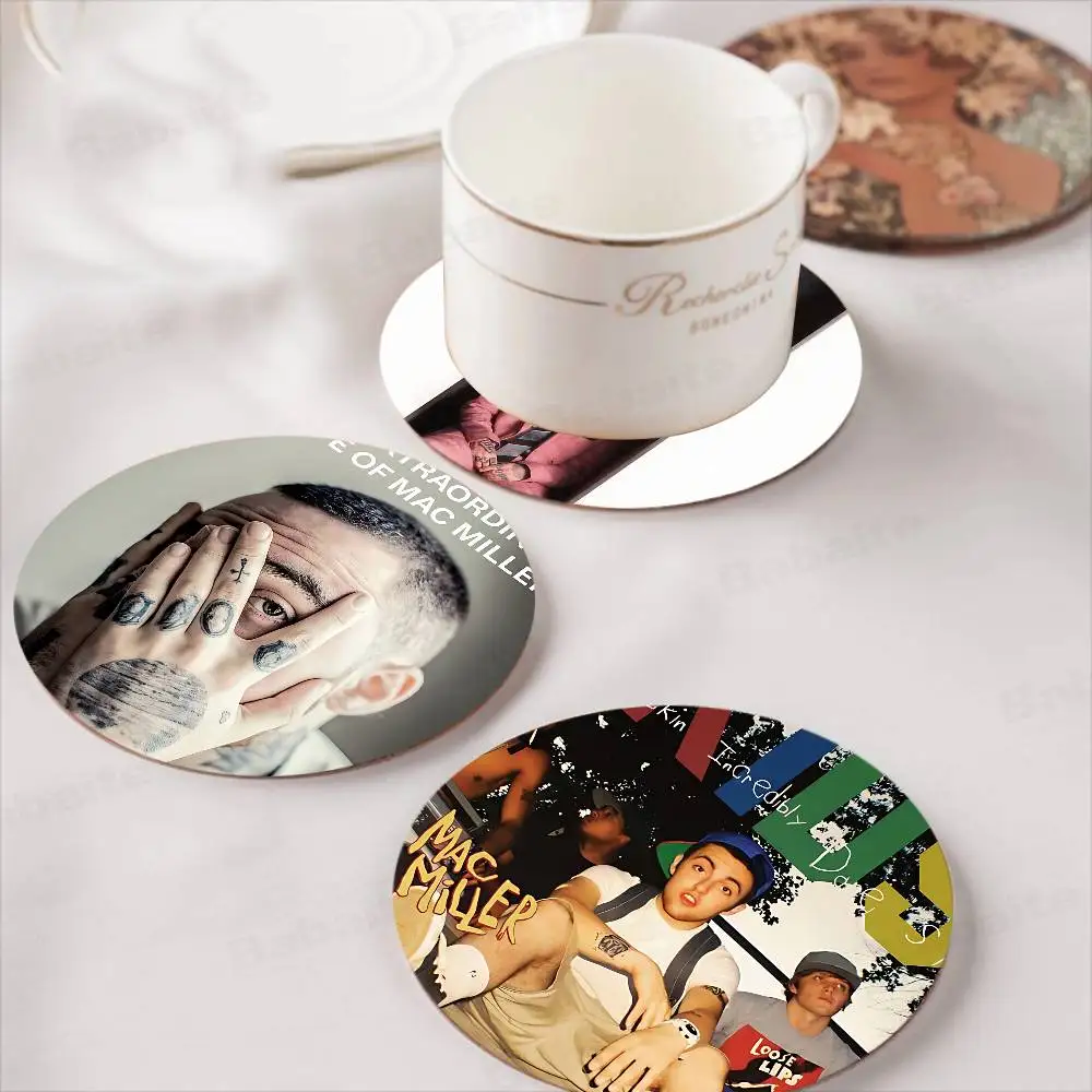 Rapper Mac Miller Swimming Vintage Wooden Designs for Coffee & Tea, Washable Art Pieces for Cozy Home Cafe