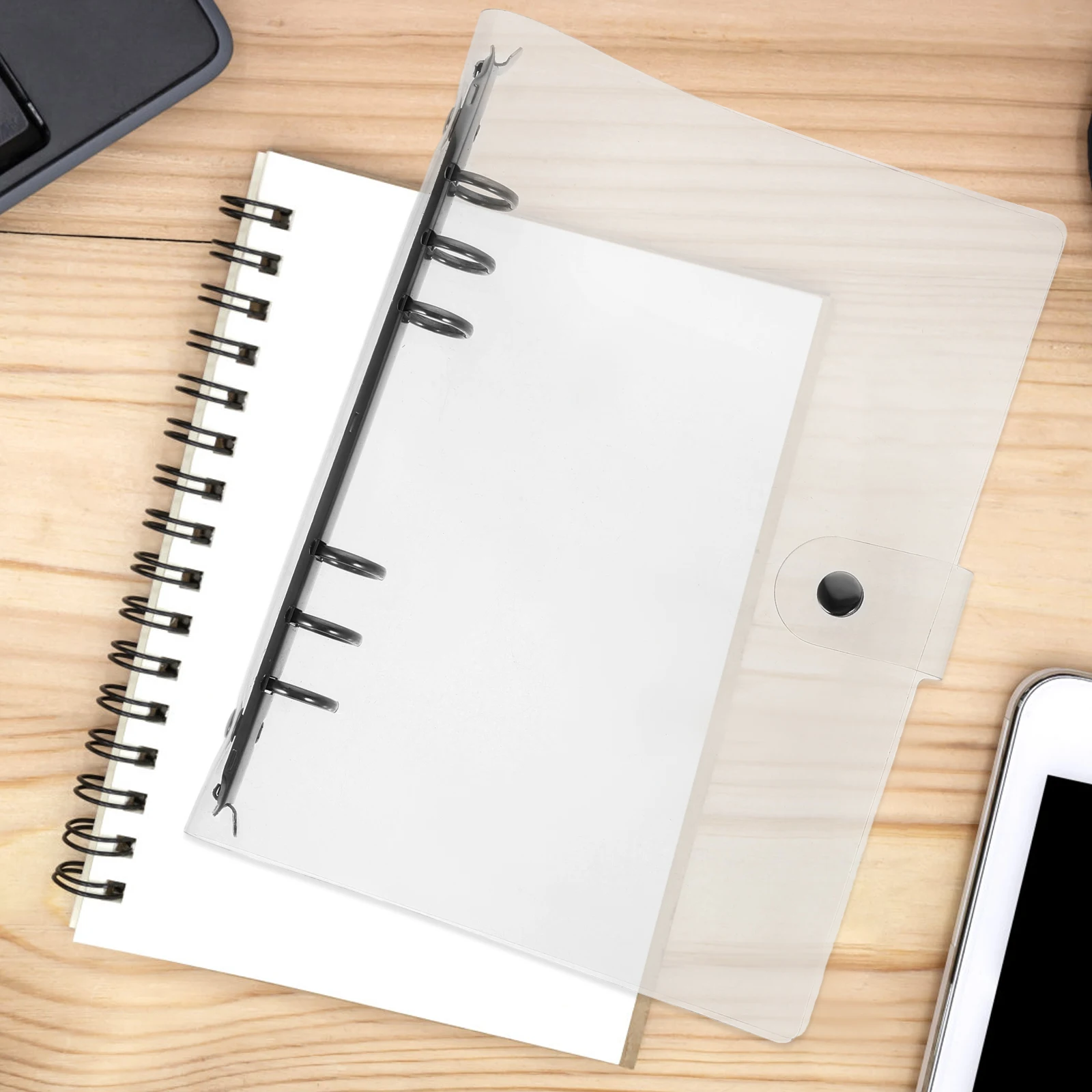 

Transparent PVC Notebook Shell Aesthetic 6 Hole Binder Cover Shells Planner H Account Case Plastic Protector Storage