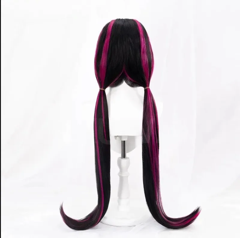 High Quality Movie Draculaura Cosplay Wig Long Straight Black Rose Pink Heat Resistant Synthetic Hair Anime Wigs image 3