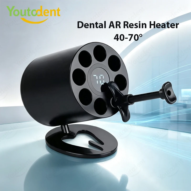 Dental Composite Resin Heater Digital Display Resin Heating Device 8 Holes Dental Material Warmer for Dental Clinic Lab Use