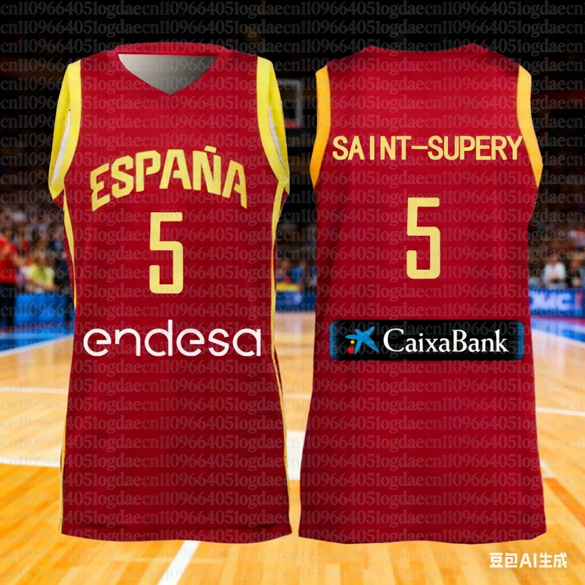 2026 Summer New Arrivals Spain Country Basketball Jerseys Sport #7 #8 Casual Athletic 3D Print T-Shirt American Family Kids Tees