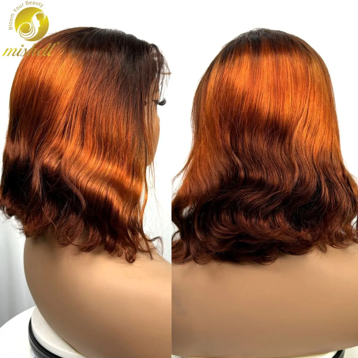 

12 дюймов 250% плотность Цветные объемные волны Парики из натуральных волос 12А 100% человеческие волосы 4x4 Прозрачные кружевные застежки Волнистые парики из волос для женщин