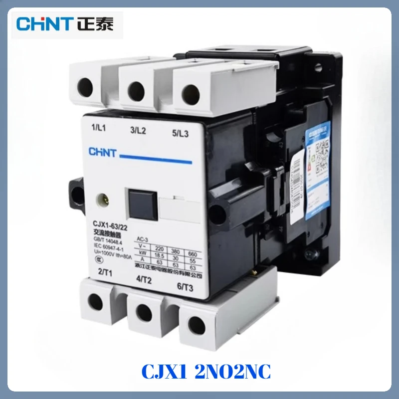 

Chint CJX1-32/45/63 Series AC Contactor AC110V/220V/380V 35mm DIN Rail Mount for Factory Control Panels
