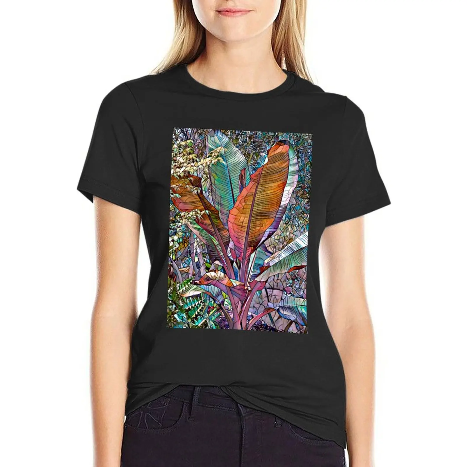 

Banana Plant Mosaic T-Shirt cute clothes heavyweights womans clothing