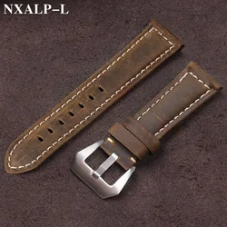 Vintage Genuine Leather Watch Band for Panerai for Seiko for Omega Matte Cowhide Bracelet Men's Accessories 20mm 22mm 24mm 26mm