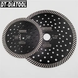 DT-DIATOOL 2 stücke 125 + 180mm Diamant Klinge Schmale Turbo Multi Loch Sägeblatt für Granit Marmor Trennscheibe bohrung: 22,23mm