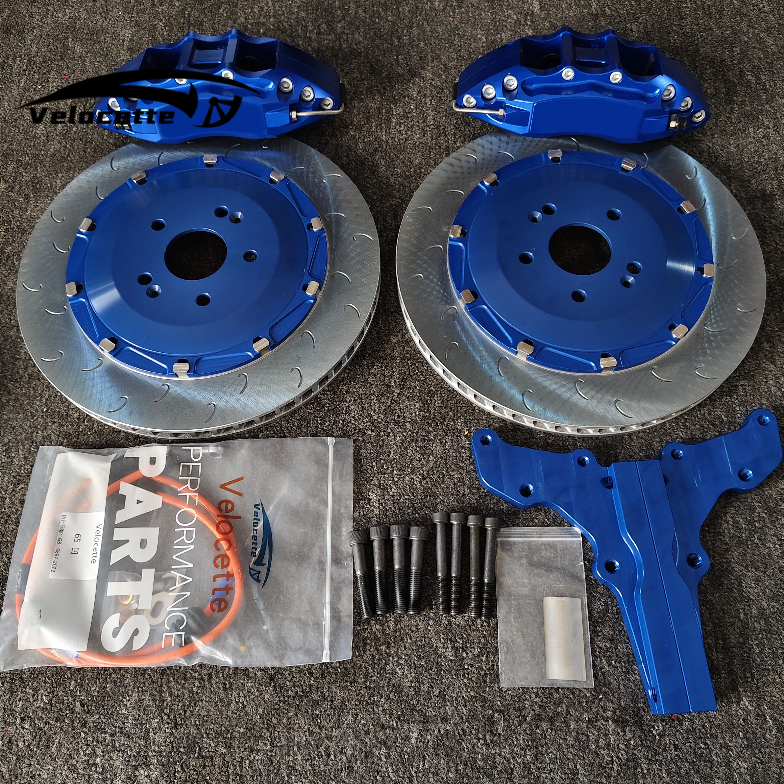 4 Pot Big Brake Caliper Set With Customizable Color Disc Styles For Honda Civic Ek9