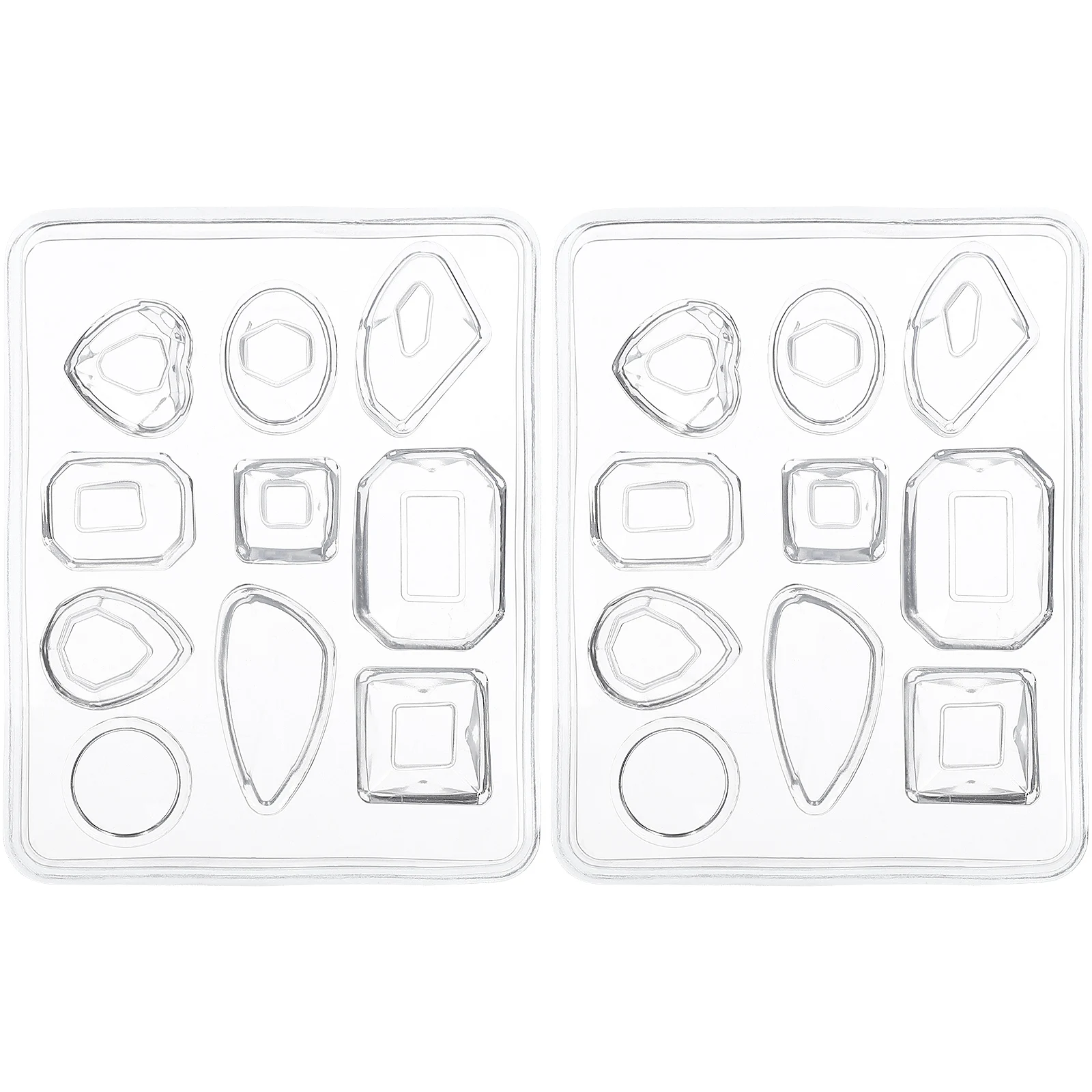 

2pcs Silicone Jewelry Molds for DIY Crafts Clay Beads Necklace Making Kit Epoxy Resin Pendant Section Reusable Durability