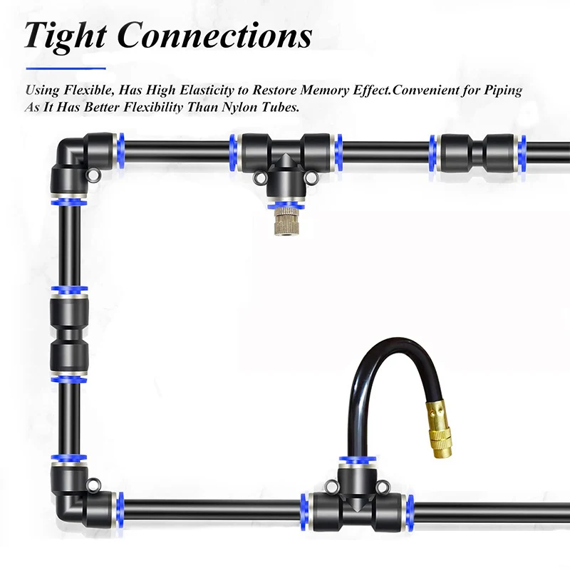 5M/10M/20M Pe Slang 6Mm 8Mm Pijpslang Voor Vernevelingskoelsysteem Buiten Tuin Tuin Irrigatie Sprinkler Vernevelingsfittingen