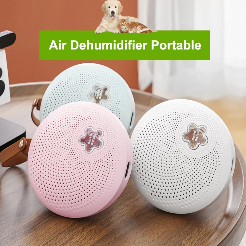 Mini Portable Air Dryer Electric Dehumidifier Moisture Absorbers For Closet Shoe Cabinet Cat And Dog Pet House Reusable Dryer