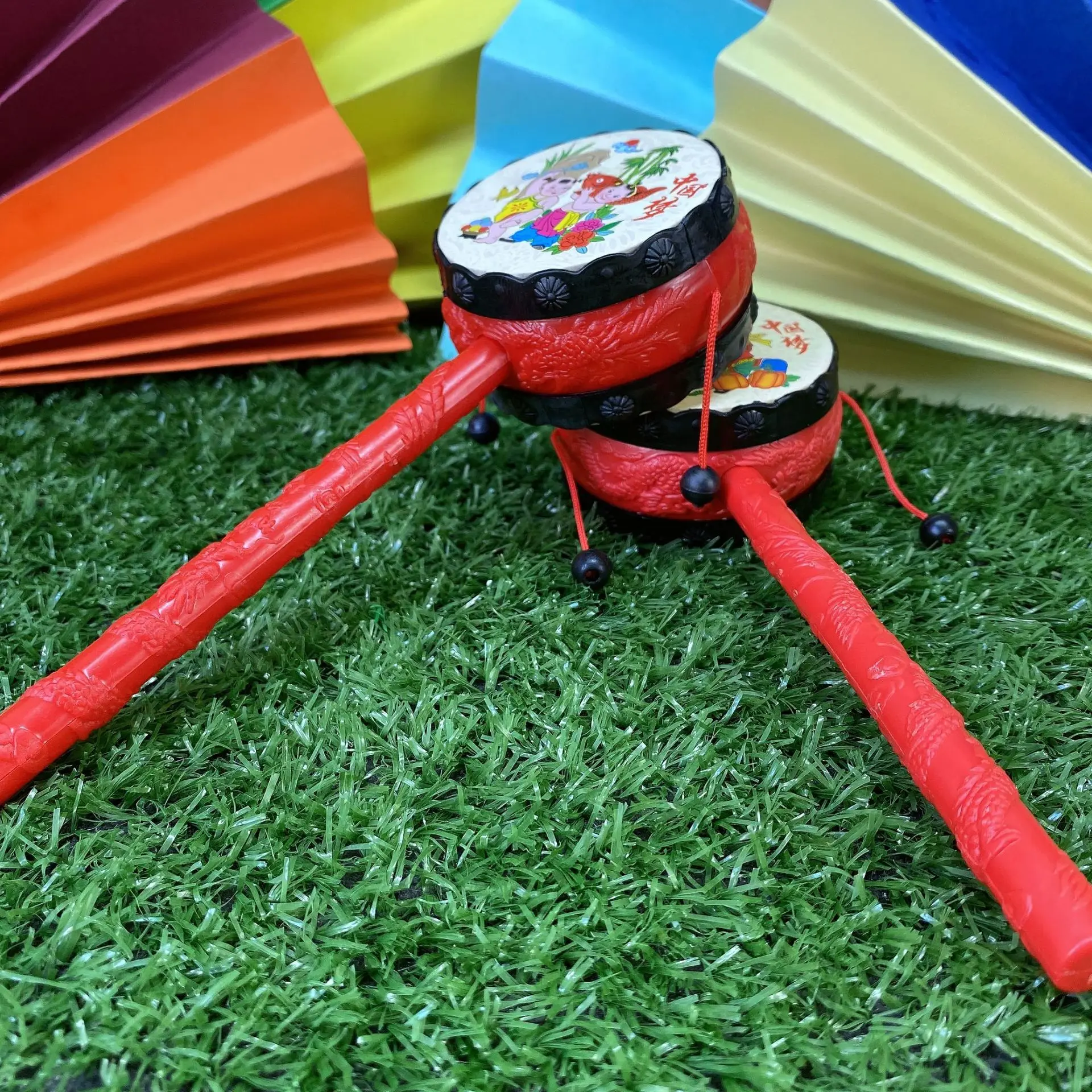 Rattle Childhood Toys Chinese Rattle Rattle Children's Toys Musical Instruments Children's Small Toys