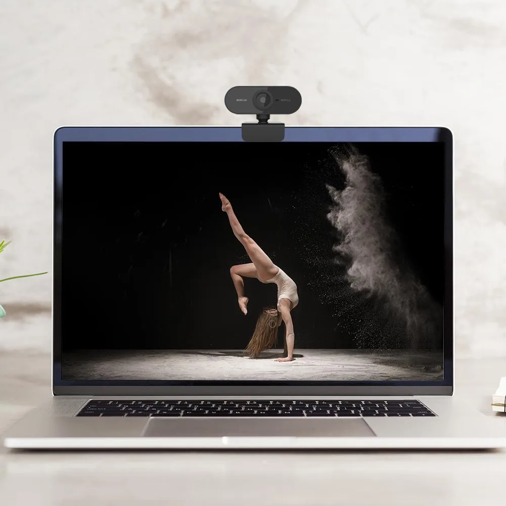 

Webcam 1080P with Microphone Meeting Web Camera Autofocus 360 Degree Drive-free for Video Shooting for Desktop Computer
