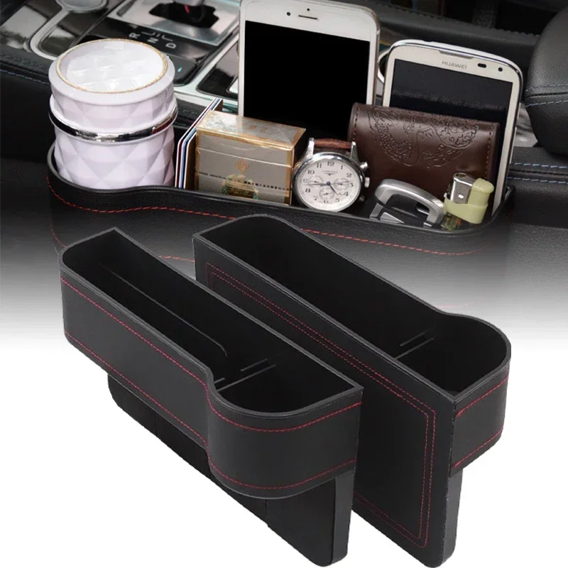 Car Seat Gap Filler Storage Box Multifunction Car Crevice Storage Box Organizer Auto Seat Slit Card Pocket Phone Cup Holder