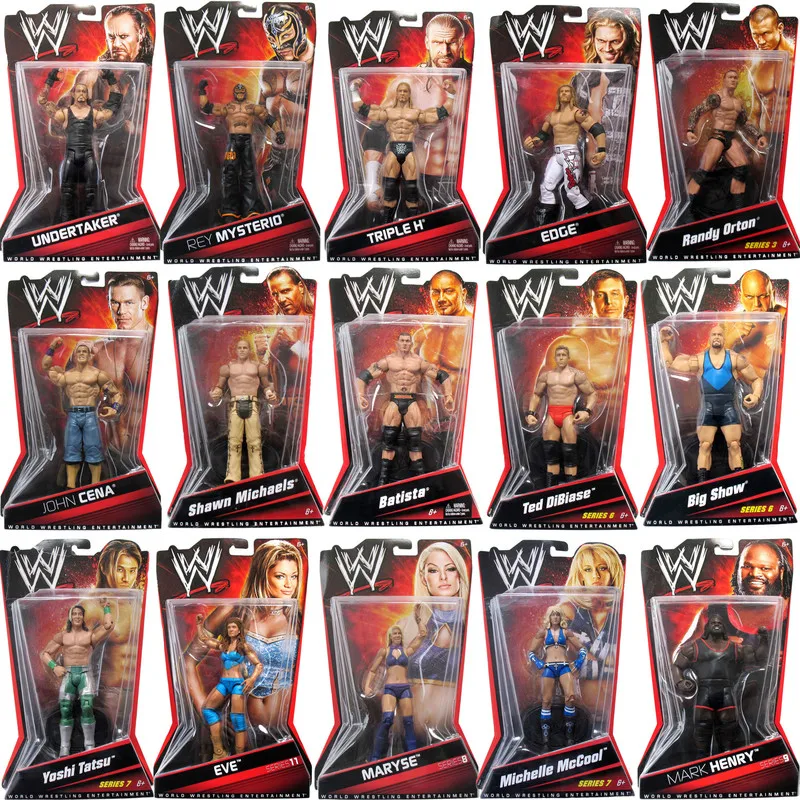 

Оригинальные подвижные фигурки рестлеров: Уэнтейкер, Джон Кэнион, Рэнди Ортон, Марк Генри. Коллекционные игрушки для фанатов от 6 лет.