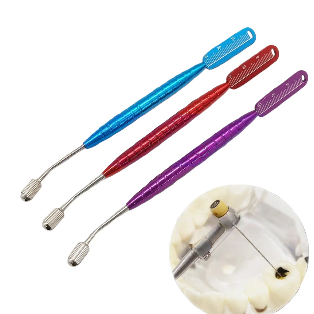 

1 шт., держатель для эндодонтических файлов, металлический ручной захват для файлов корневых каналов с измерительной линейкой, высокотемпературный стерилизуемый инструмент для полости рта