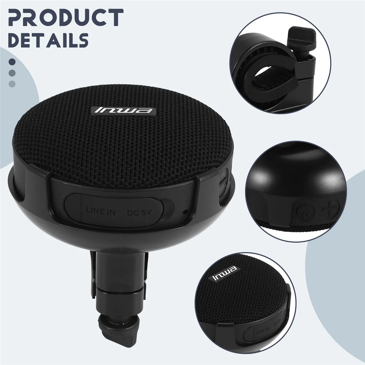 INWA V5.0 Fietsluidspreker Stof Slimme Bluetooth-luidspreker Waterproof_OFSS