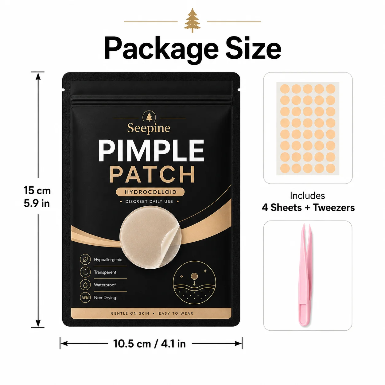 160 Count Patches With Pink Tweezers, for Facial Coverage, Conceals, Blocks Dust, Powder-Proof, Sweat-Proof, for Decoration, Pho