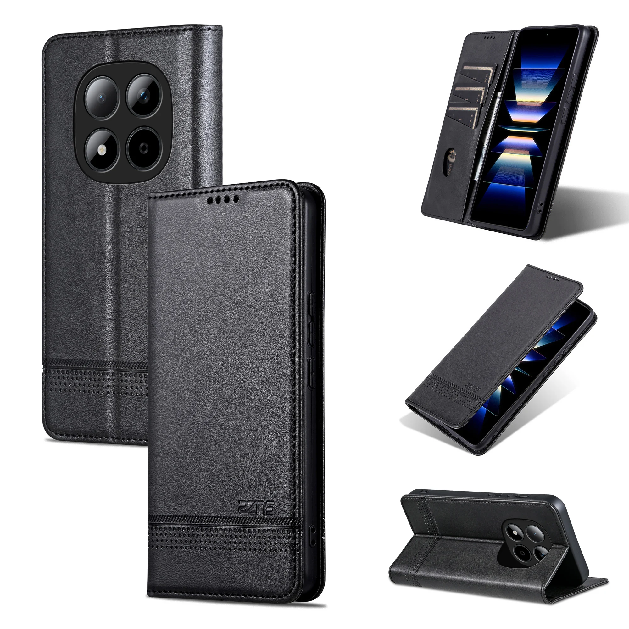 

Shockproof Flip Leather Card Holder Wallet Case For Redmi Note 15 Pro Global Redmi15 15C 14C, Magnetic Stand Phone Cover Funda