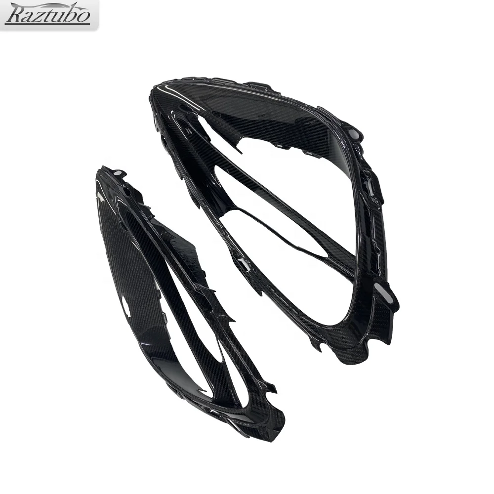 Bingkai Lampu Depan Mobil Serat Karbon Kering untuk Penutup Lampu Depan 720s Gaya OEM