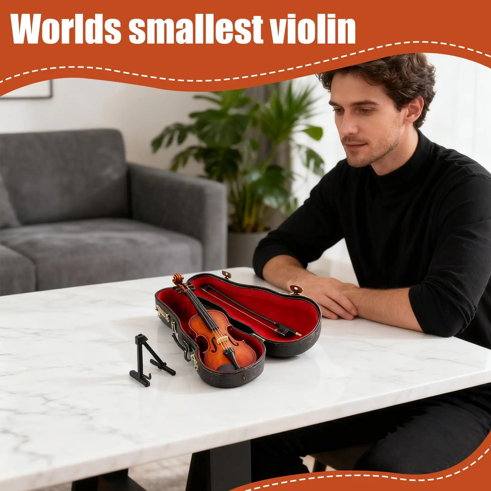 

Крошечная фигурка скрипки, реалистичный аксессуар для декора, мини-игрушка, скрипка для музыкантов, любителей музыки, любителей искусства, праздник праздника