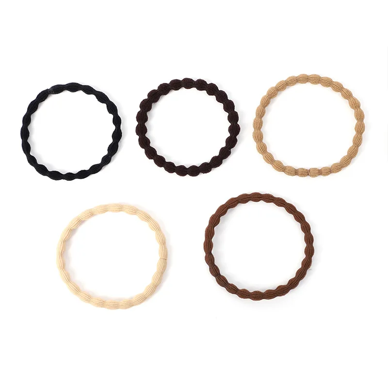 10pcs New Women Basic Seamless Nylon Elastic Rubber Bands Thick Solid Hair Bands Simple Knot Hair Tie Head Band Hair Accessories