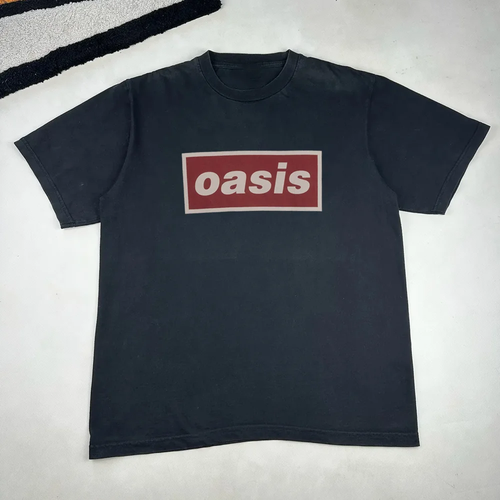 O-Oasis Rock Band T-Shirts for Men Women British Music Albums Vintage Tees Crew Neck Short Sleeve T Shirt Clothing Tops