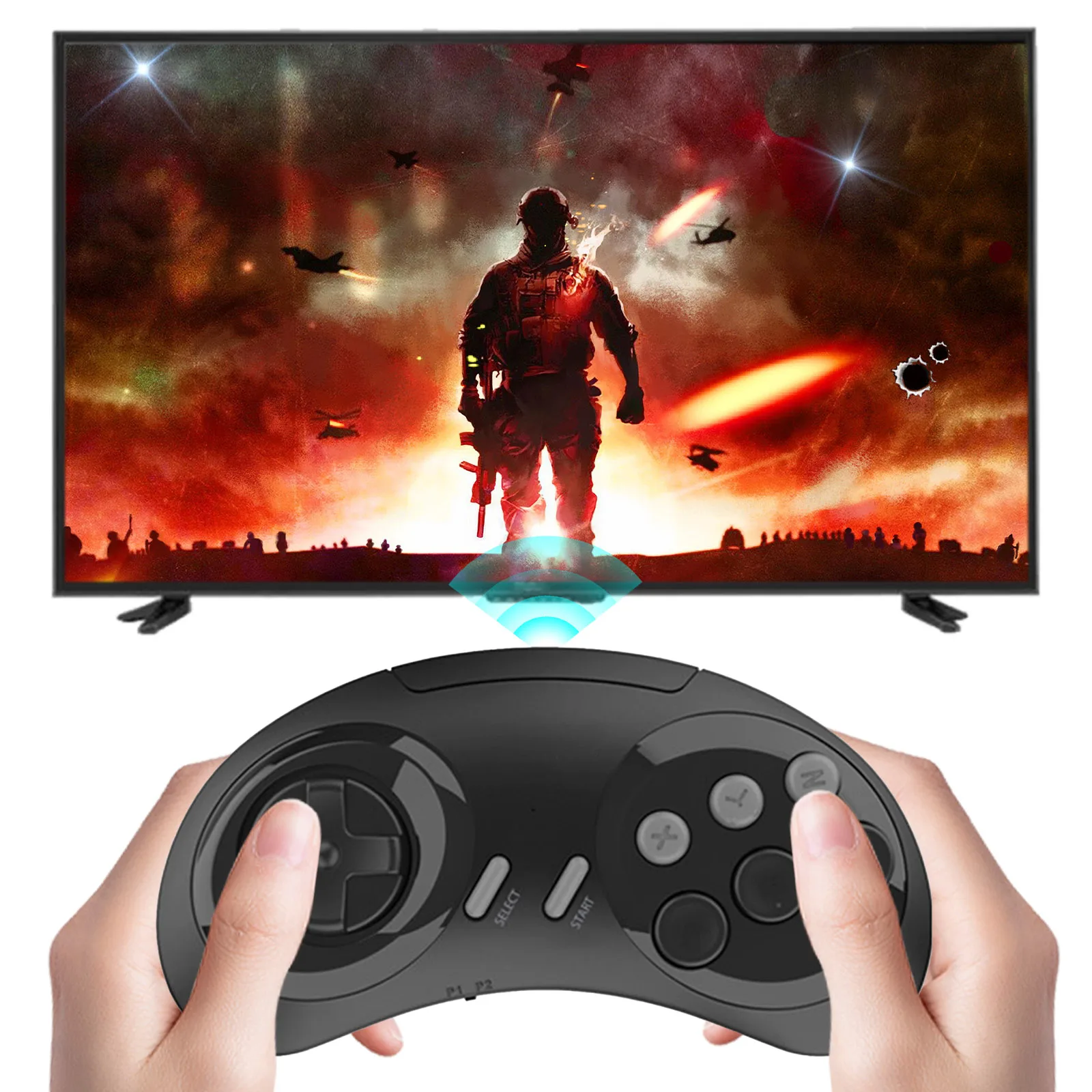 وحدة تحكم ألعاب ريترو مدمجة 5000 لعبة التوصيل والتشغيل مع وحدات تحكم لاسلكية مزدوجة 2.4G وحدة تحكم ألعاب الفيديو للتلفزيون #1