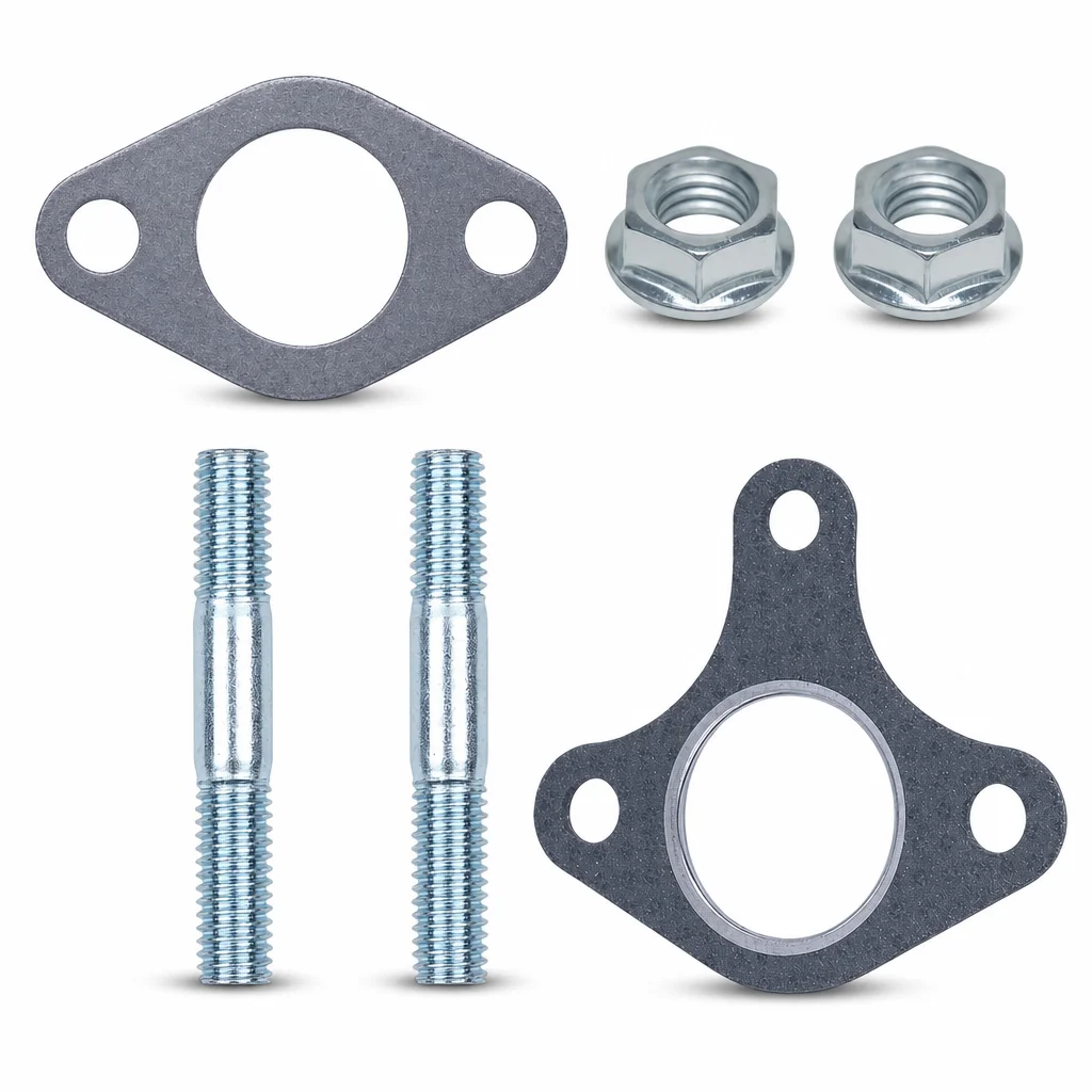 For Honda GX390 GX340 GX270 GX240 Exhaust Bolt Muffler Gasket Set Replace 90047-ZE2-000 18333-ZB4-800 13HP 11HP 9HP 8HP Kit