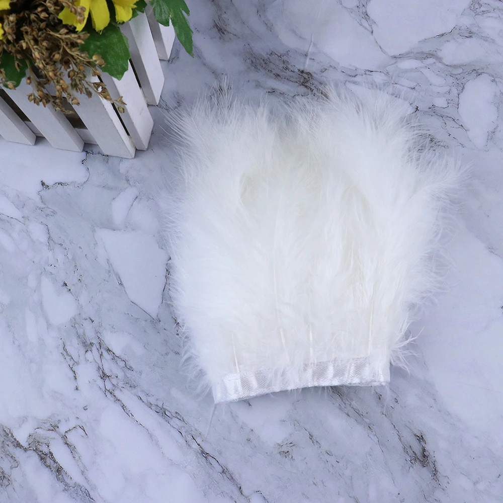 2 5 10 Meters Fluffy Marabou Feathers Trims Fringe White Turkey Decoration Plumage Trimming for DIY Wedding Party Dress Sewing