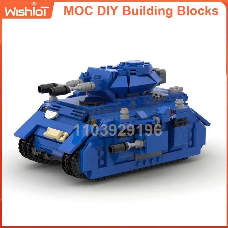 

Модель танка Blue Resolute Warrior, 685 шт., серия Space Warfare MOC, строительный комплект с шарнирной башней для детей, подарок «сделай сам»