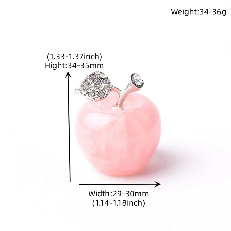 Natural Crystal Rose Quartz Powder Pink Apple Home Decor Valentine\'s Day/Christmas present DIY gift Polished Healing Stone