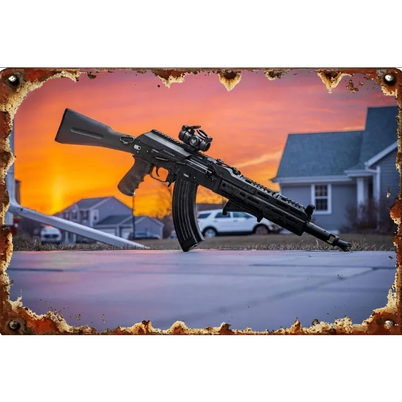 Tactical Inspired Metal Wall Decor Sign Art For Home Cafe Garden Bar Men Exclusive Space Layout