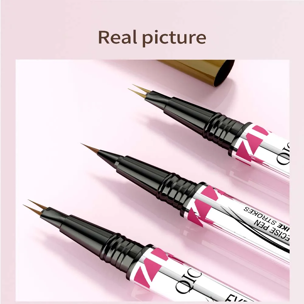 Crayon à sourcils fourchu à Double extrémité avec brosse à sourcils, crayon à sourcils liquide à deux griffes, imperméable et sans bavures