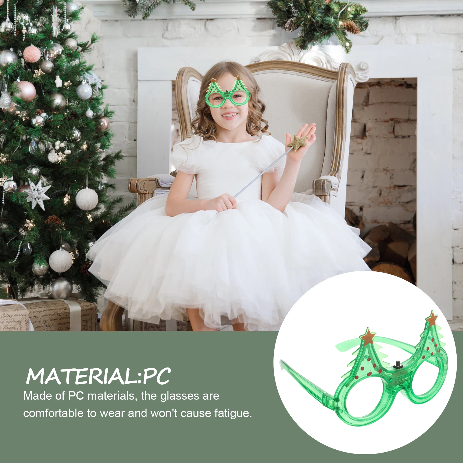 

Christmas Tree Light Up Glasses Flashing Sunglasses Xmas Party Supplies Funny Photo Booth Props Christmas Tree Glasses