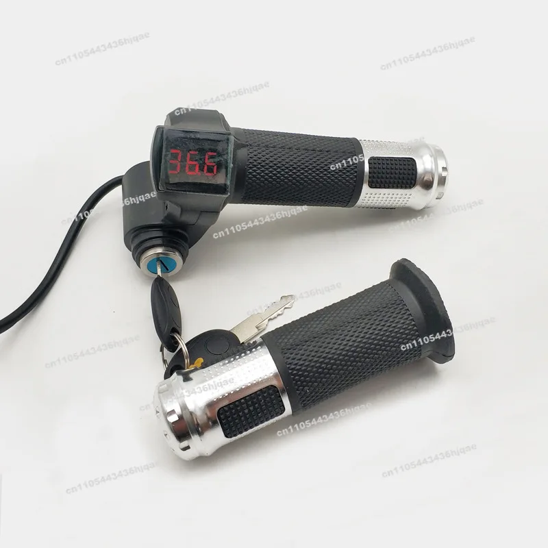 12-99V GeneralVoltage Display Speed Control Handle Bicycle Modified Electric Vehicle Accessories Governor Blue Yellow Red Silver