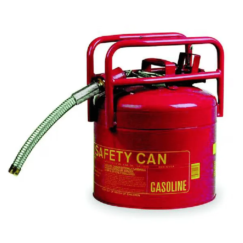 

Safety Can, Galvanized steel, 5 gal, Red, 12 1/2 in Dia., Flammables