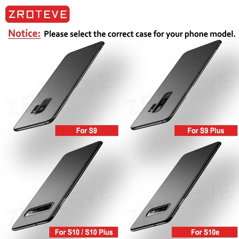 For Samsung Galaxy S10 Plus Case ZROTEVE Ring Holder Hard PC Matte Cover For Samsung S9 Plus S10 e S10E Shockproof Phone Cases