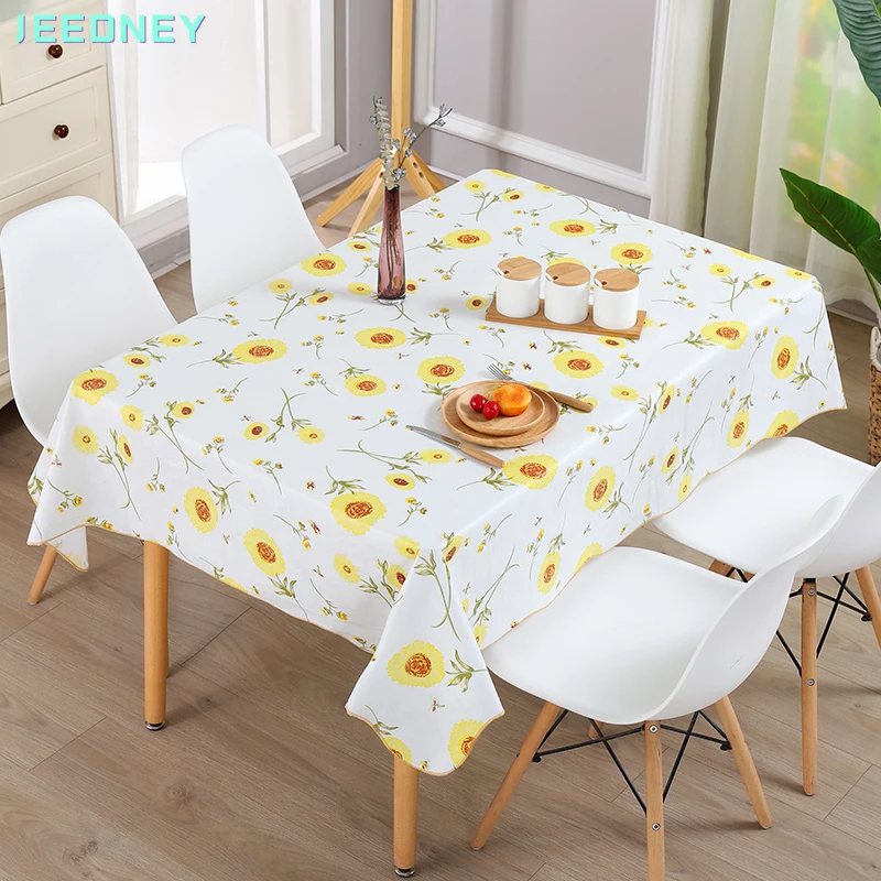 Table Cloth PVC Rectangular Table Cover Desk Cover Tablecloth Table Cloths Waterproof Stain Oilcloth for Decoration Ins