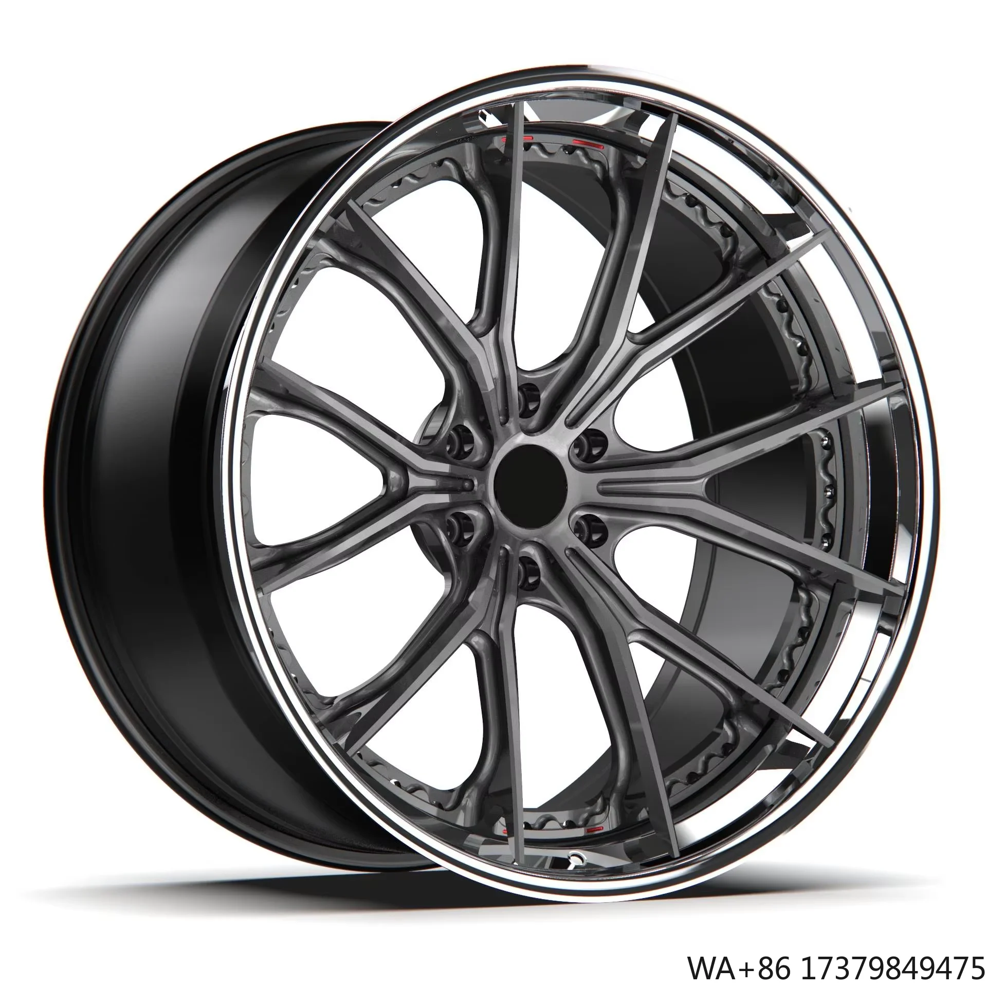 

Luxury 2-Piece Forged Alloy Wheel Rims 5x114.3/5x127 Multi-Spoke Matte Black Finish for TOYOTA for LAND CRUISER Made of Aluminum