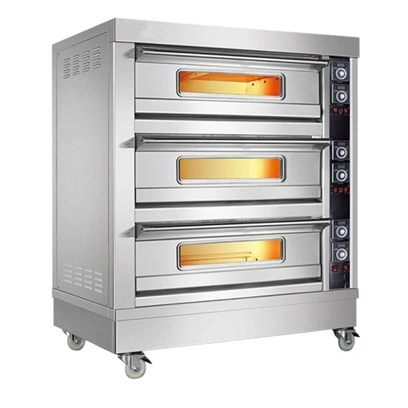 Oven Gas Commercial Removable Two/Three Layer Food Processors Pizza Cake Bread Equipment Bakery Large Furnace