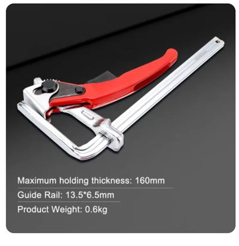 Quick Guide Rail Clamp Carpenter F Clamp Quick Clamping for MFT and Guide Rail System Hand Tool Woodworking DIY