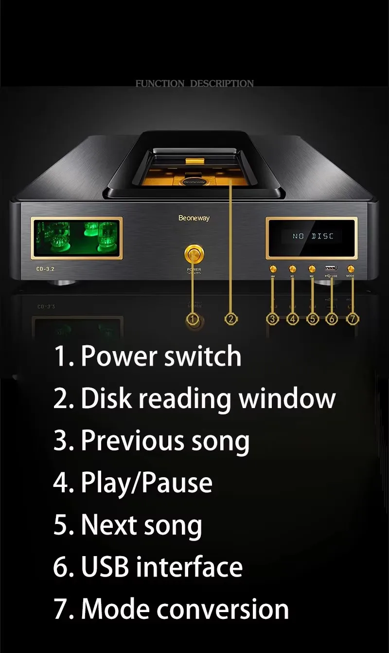 Aiyima smsl CD-3.2 tubo eletrônico de alta fidelidade cd player transistor superior push capa controle remoto bluetooth usb lossless leitor áudio