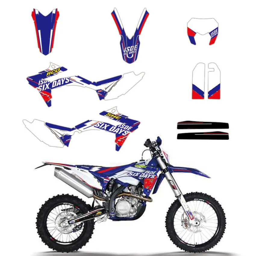 

For Sherco SE SEF 125 250 300 450 2009-2025 Motorcycle Sticker Graphic Decal Kit Enduro DECO