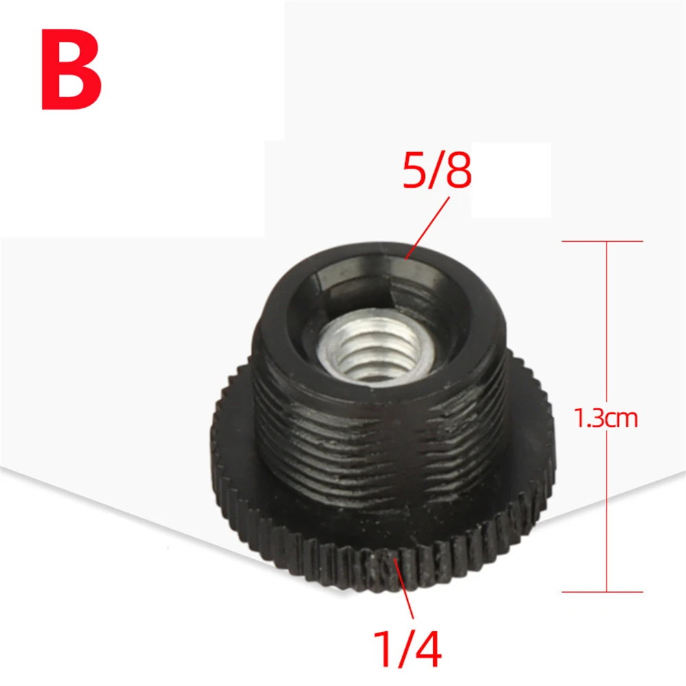 5/8 macho a 3/8 1/4 hembra tornillo roscado soporte de micrófono adaptador de montaje de Clip accesorios conectar soporte de suspensión de montaje de choque