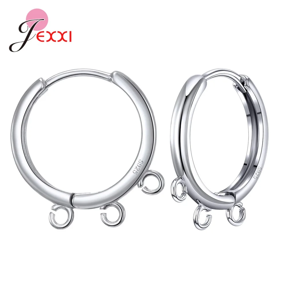 New Design 925 Sterling Silver Charm Smooth Ear Hook Earrings Accessories For Jewelry Making DIY Handmade Findings 17mm