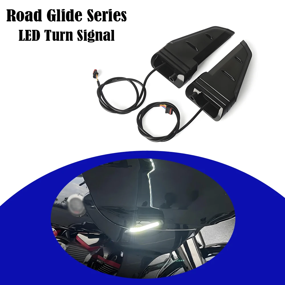 

Motorcycle Side LED Turn Signal Light Brake Flowing Fit For Road Glide Custom FLTRX Ultra FLTRU Limited FLTRK 2015-2023