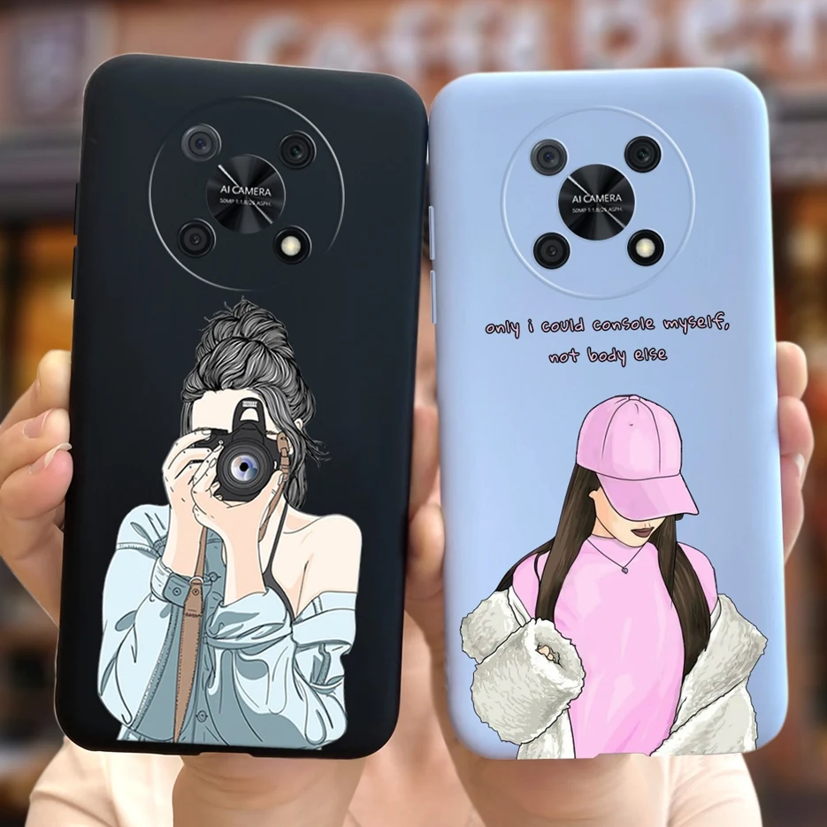 For Huawei Nova Y90 4G Case Cute Cartoon Girls Fundas Soft Silicone Phone Cases For Huawei Nova Y90 Y 90 Back Cover 6.7\'\' Bumper