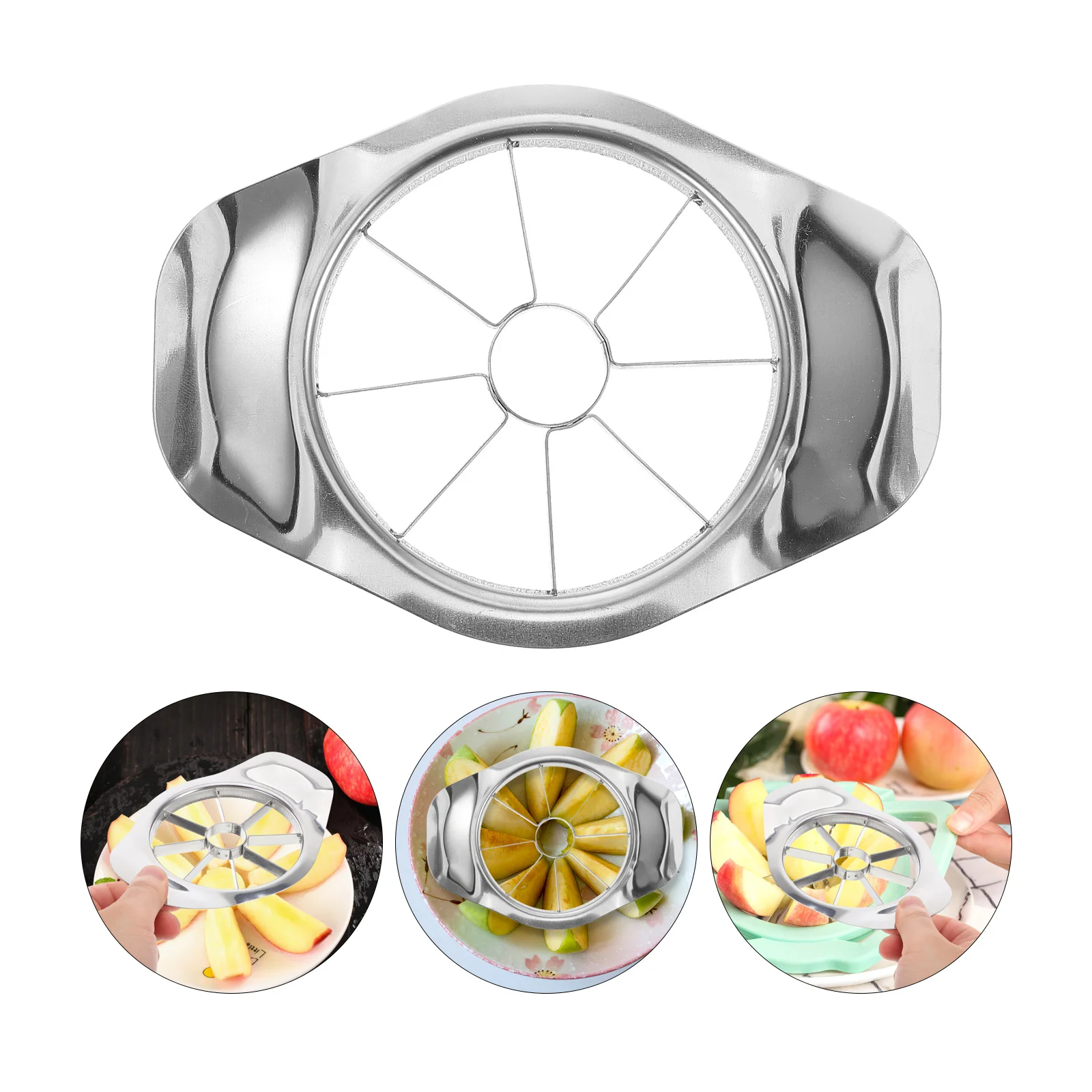 

Heavy-Duty Stainless Steel Apple Corer Slicer Core Remover Fruit Cutter Kitchen Tool Orange Pineapple Slicing Gadget