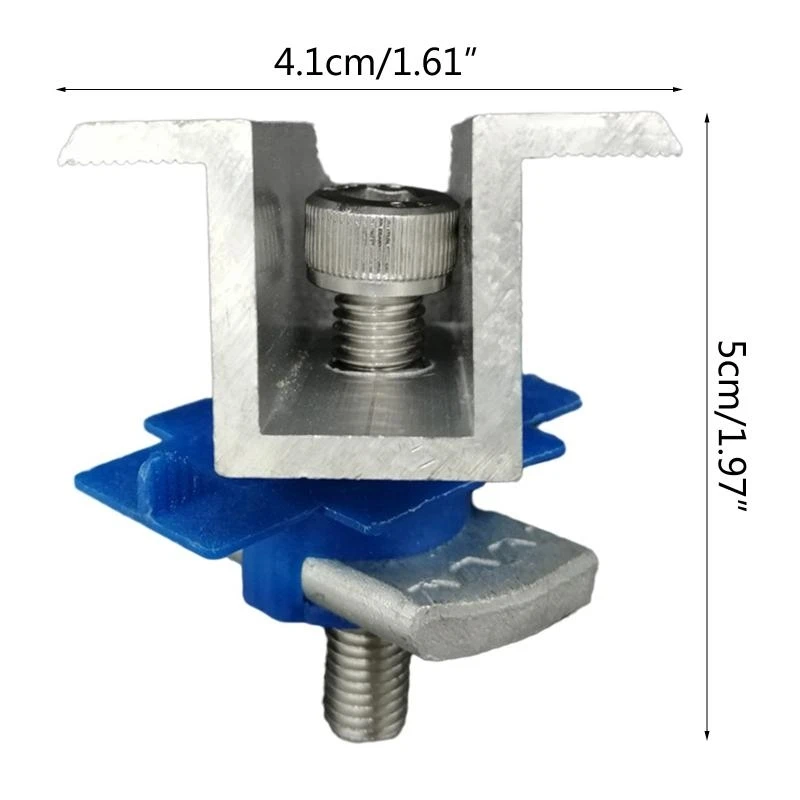 

5asd 10 Pieces Solar Panel Clamps Bracket Wide Photovoltaic Mounting Bracket
