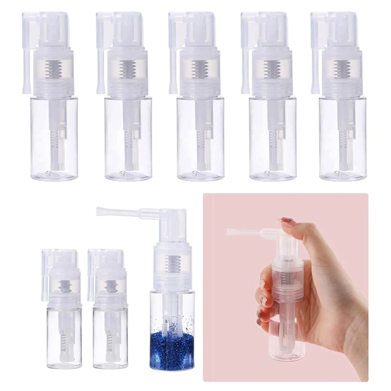 8Pcs Glitter Duster Sprayer Set Kit 6Pcs 35Ml And 2Pcs 14Ml Bottles Multi-Purpose Spray Bottle